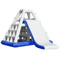 Water Park Slide Floating water with giant inflatable climbing for adult games