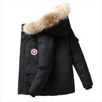 Winter 2021 Canadian Outdoor Thickened Continental and Goose Men's Long Windproof Padded Cold Hooded Women's Jacket