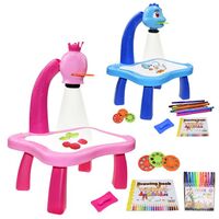 Kids Led Projector Art Drawing Desk Toys Kids Drawing Board Desk Art Crafts Education Learning Drawing Tools Girls Toys