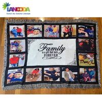 Lancoda 50x60 Inch 125x150cm Custom Printable 15 Panels Sublimation Baby Blanket