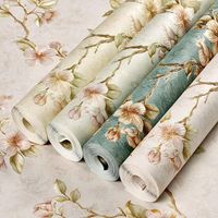 Thickened 3d three-dimensional self-adhesive non-woven wallpaper bedroom warm living room background American wallpaper