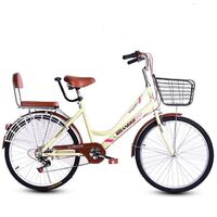 old 26 inch adult bike cheap comfortable city bike compact city bike 26 bicicleta de ciu with basket and back seat