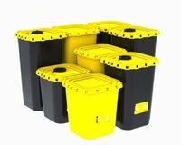 High Quality Black 30/60 LT Solid and Liquid Hazardous Medical Waste Container% 100 Leak Proof