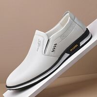 2022 summer fashion leather shoes, breathable casual shoes for men