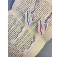 Rectangular bookmark blank transparent custom label acrylic bookmark with tassel