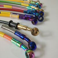 Brake line brake hose connector motorcycle disc brake PTFE tricycle line hose colorful modification