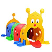 Preschool Outdoor Kids Plastic Toy Tunnel Indoor Crawling Worm Tunnel For Babies