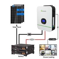 Complete 3KW 5KW 10KW Off Hybrid Solar System Price Lithium Battery System