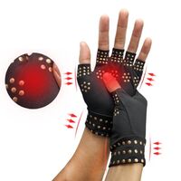 Copper Magnetic Fingerless Compression Gloves for Arthritis Pain Relief