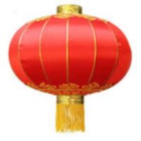 Traditional Chinese style red fabric lampshade for chandelier or ceiling lamp for hall/living room/hotel/restaurant lantern