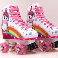 16002246331221/5 Roller Skates Wholesale High Quality Glitter Safety Sale Kick Pink Roller Skate Set