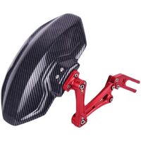 black carbon fiber panel stainless steel bracket scooter motorcycle front fender fender universal tire clamp for motocross