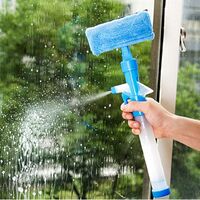 Multifunctional tool water spray brush cleaner glass brush wiper window wiper with cloth pad 3-color household cleaning tool