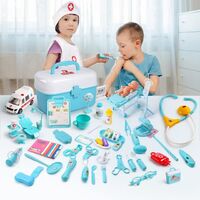 Early Education Smart 62 Pieces Blue ABS Plastic Cosplay Playset Doctor Toys