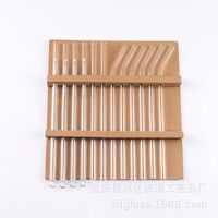 China Amazon Best Selling Custom Clear Reusable Glass Straws Supplier Glass Straws