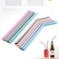 Reusable Silicone Straws Colorful Favorite Bar Accessories Eco-Friendly Straws Party Top OEM