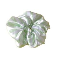 White and Green Oversized Satin Hoop Elastic Headband for Girls Hair Accessories