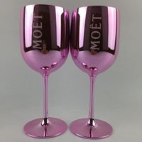 Branded pink rose champagne glass stemware for bar club party