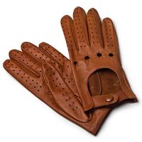 Warm and comfortable driving gloves made of non-slip leather