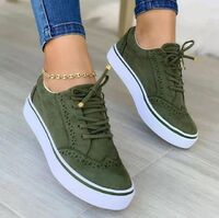 Women's Low Cargo Boots, Brown Vintage Suede Cutout Lace-Up Shoes