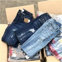 Mixed Fashion Used Stretch Color Denim Jeans for Women