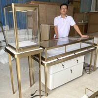 Jewelry Store Showroom New Design Custom Jewelry Tower Display Cases Freestanding Jewelry Display Cases