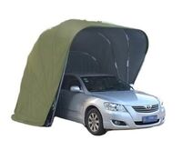 Outdoor semi-automatic ground-mounted car tent waterproof durable carport built-in battery folding car sunshade