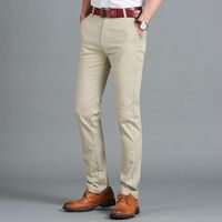 Wholesale formal khaki business pants high quality men's trousers