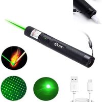 Powerful 50mw USB Rechargeable Long Distance Astronomical 532nm Green Laser Pointer for Pointer Sky, Starry Sky, Hunting