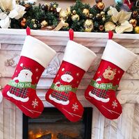 Hot sale christmas socks pink white christmas socks boots wholesale custom