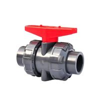 CPVC plastic real live ball valve double live ball valve