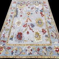 Modern Oushak Hand Knotted Wool Custom Living Room Decor Area Rug New Zealand Wool Designer Oushak Rug