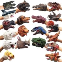 Children Children's Toys Dinosaur Story Soft Plastic Realistic Dog Tiger Animal Dinosaur Hand Puppet