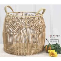 Handcrafted Wicker Rattan Storage Picnic Basket Home Storage and Organization Storage Box