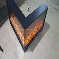 Shanghai factory custom 2 sides 4 sides insert remote control energy saving insert led electric fireplace