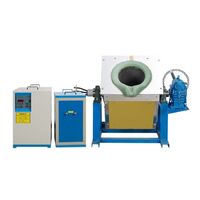 Intermediate frequency 15KW inclined 10KG smelting machine casting bronze scrap smelting induction furnace