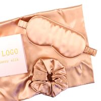 Luxury Satin Liberty Mulberry Silk Pillowcase Eye Mask With Box Mulberry Silk Pillowcase Silk Eye Mask Set