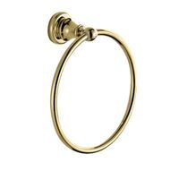 Modern Brass Gold Towel Rack Bathroom Wall Mounted Round Towel Ring Rack