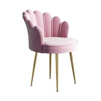 Living Room Chair Factory Wholesale Price Restaurant Cafe Living Room Furniture Gold Metal Velvet Pink Leisure Chair