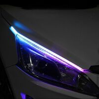 PUERXIN 12V Car 60cm Car Headlight Surface LED DRL Flexible Light Strip DRL LED Flexible RGB Daytime Running Light Strip