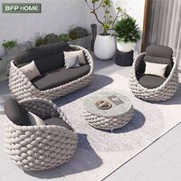 BFP One Stop Professional Matching Terrace Outdoor Furniture Rattan Sofa Curly Rattan Sofa Leisure Leisure Chair Garden Set