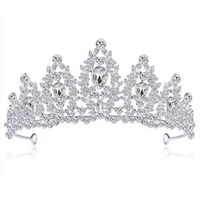 August jewelry Europe and the United States hot selling bridal crown fashion diamond sapphire baroque bridal tiara crown