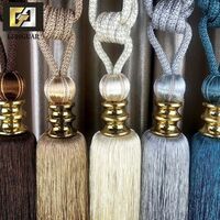 Classical Curtains Decorative Lines Decorative Accessories Gold Bar Ties Tassel