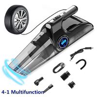 4 in 1 Wireless Car Vacuum Cleaner Air Pump 120W Car Tire Air Pump Air Compressor Wet and Dry Handheld Vacuum Cleaner