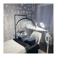 Factory Wholesale 40w Double Color Half Moon LED Lash Light for Makeup and Eyebrow Floor Lamp in Beauty Salon