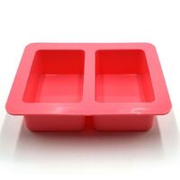 China Customized Silicone Mold Factory 2 Cavity Soap Molds for Soap Making