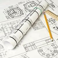 High quality CAD drawing paper rolls in plastic film for engineering inkjet plotters