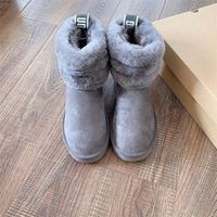 Ladies Fleece Mini Quilted Boots Genuine Australian Wool Winter Warm Snow Boots