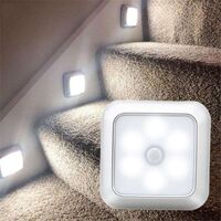 Battery Powered LED Motion Sensor Night Lights Wireless Lighting Stair Lights Bedroom Wall Lights Cabinets Bathroom Wardrobes Home