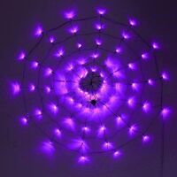 80 Led 3.94ft Giant Spider Web Lights For Lighting Up Halloween Decorations Outdoor Halloween Window Spider Web Spider Lights